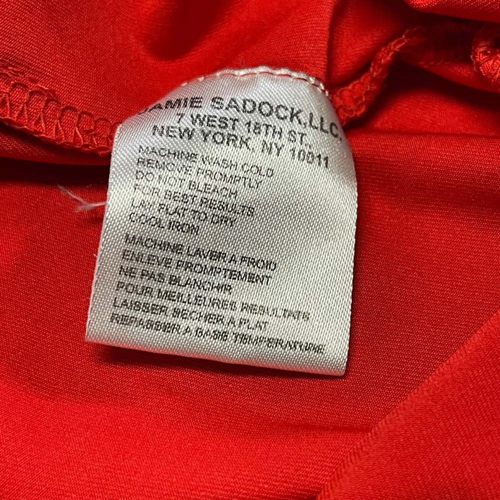 Vintage Jamie Sadock Women's Sz Small Red & Black Cap Sleeve‎ V-Neck Polo Shirt - Picture 12 of 12